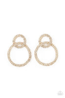 Intensely Icy - Gold Earrings