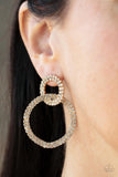 Intensely Icy - Gold Earrings