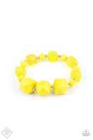 Trendsetting Tourist - Yellow Bracelets New Arrivals-Lovelee's Treasures-bracelets,fashion fix bracelets,jewelery,new arrivals,stretchy band,yellow