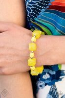 Trendsetting Tourist - Yellow Bracelets New Arrivals-Lovelee's Treasures-bracelets,fashion fix bracelets,jewelery,new arrivals,stretchy band,yellow