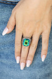 Paparazzi - Galaxy Goddess - Green Rings