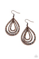 Plains Pathfinder - Copper Earrings New Arrivals-Lovelee's Treasures-copper,copper teardrops,earrings,jewelry,rustic finish,standard fishhook fitting