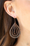 Plains Pathfinder - Copper Earrings New Arrivals-Lovelee's Treasures-copper,copper teardrops,earrings,jewelry,rustic finish,standard fishhook fitting