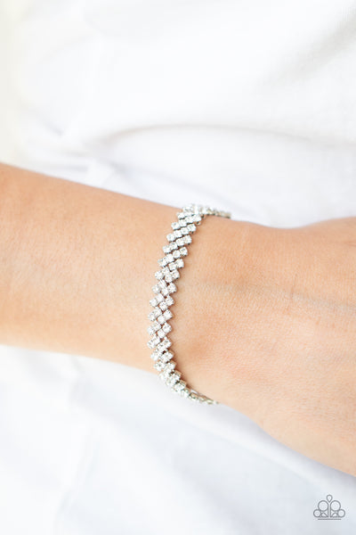Chicly Candescent - White Bracelets