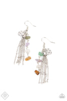 Stone Sensation Earrings - Multi New Arrivals-Lovelee's Treasures-earrings,fashion fix earrings,jewelry,multi,multicolored,multicolored pebbles,new arrivals