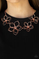 Flower Garden Fashionista - Copper     Necklaces       New Arrivals-Lovelee's Treasures-convention,copper,jewelry,necklaces,new arrivals,oversized blossoms