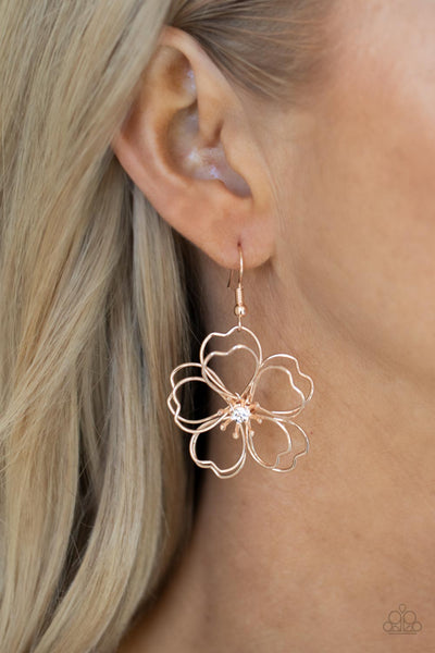 Petal Power - Rose Gold Earrings