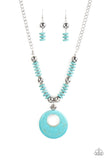 Paparazzi - Oasis Goddess - Blue Necklaces New Arrivals-Lovelee's Treasures-blue,jewelry,necklaces,new arrivals