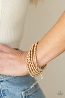 Paparazzi - American All-Star - Gold Bracelets New Arrivals-Lovelee's Treasures-bracelets,gold,jewelry,new arrivals,stretchy bands