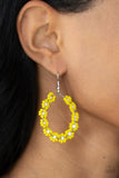 Festively Flower Child - Yellow Earrings