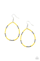 Keep Up The Good BEADWORK - Yellow Earrings