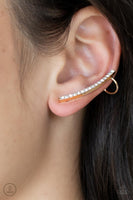 Sleekly Shimmering - Gold Earrings