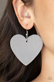 Paparazzi - Country Crush - Silver Earrings COMING SOON Pre-Order-Lovelee's Treasures-coming soon Pre-Order,earrings,hearts,jewelry,paparazzi,silver,standard fishhook fitting