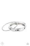 Confidently Curvaceous - White      Bracelets-Lovelee's Treasures-bracelets,fashion fix bracelets,jewelery,silver