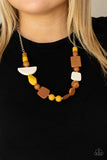 Paparazzi - Tranquil Trendsetter - Yellow Necklaces New  Arrivals-Lovelee's Treasures-acrylic,jewelry,necklaces,new arrivals,yellow