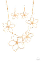 Flower Garden Fashionista - Gold Necklaces COMING SOON Pre-Order-Lovelee's Treasures-coming soon Pre-Order,flowers,gold,jewelry,necklaces