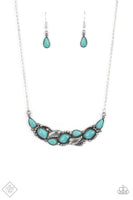 Cottage Garden - Blue       Necklaces-Lovelee's Treasures-fashion fix,fashion fix necklace,turquoise stone beads