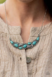 Cottage Garden - Blue       Necklaces-Lovelee's Treasures-fashion fix,fashion fix necklace,turquoise stone beads