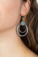Spun Out Opulence - Blue Earrings COMING SOON Pre-Order-Lovelee's Treasures-blue,coming soon Pre-Order,earrings,jewelry,standard fishhook fitting