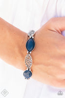 Paparazzi - Garden Rendezvous - Blue Bracelets COMING SOON Pre-Order-Lovelee's Treasures-blue,bracelets,coming soon Pre-Order,fashion fix bracelets,jewelry,paparazzi,stretchy band