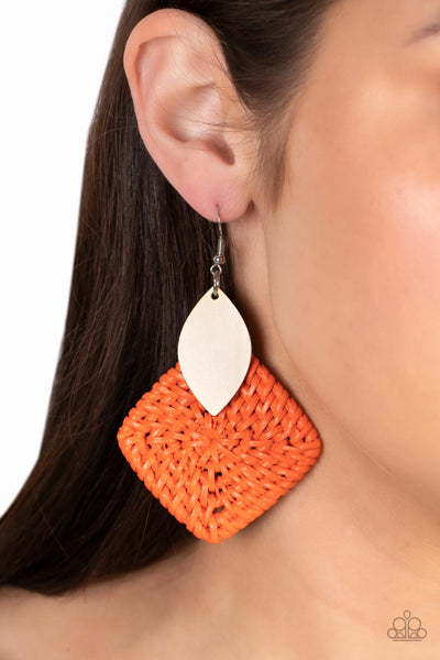 Sabbatical WEAVE - Orange Earrings