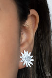 Sunshiny DAIS-y - White Earrings COMING SOON Pre-Order-Lovelee's Treasures-earrings,floral,jewelry,standard post fitting,white