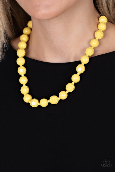 Popping Promenade - Yellow Necklaces