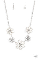 Fiercely Flowering - White LOP Necklaces
