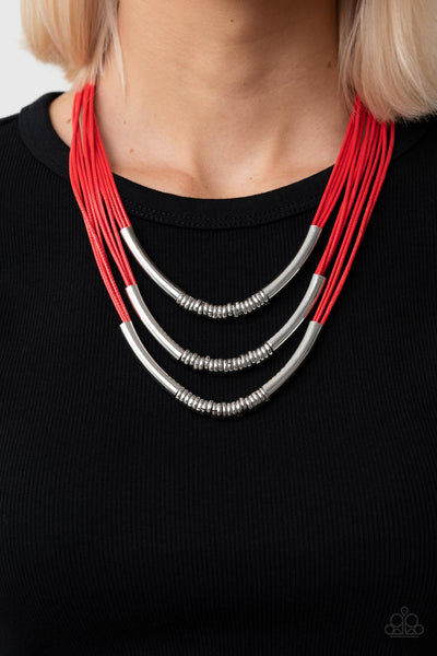 Mechanical Mania - Red Necklaces New Arrivals