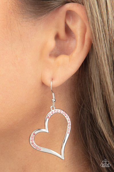 Tenderhearted Twinkle - Pink Earrings