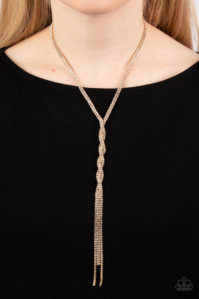 Impressively Icy - Gold Necklaces