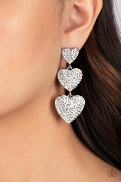 Couples Retreat - White Earrings New Arrivals