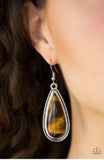 Oasis Sheen   Earrings-Lovelee's Treasures-brown,earrings,jewelery,silver,tiger's eye