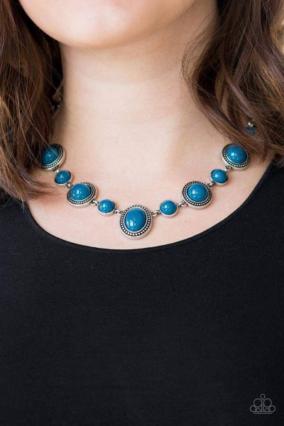 Voyager Vibes    Necklaces-Lovelee's Treasures-blue,jewelery,necklaces,silver,studded