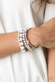 Vibrantly Vintage  Bracelets                            727-Lovelee's Treasures-bracelets,dainty silver beads,jewelery,silver,stretchy band