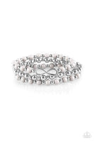 Immeasurably Infinite   Bracelets   727-Lovelee's Treasures-bracelets,gray,infinity charm,jewelery,silver,stretchy band