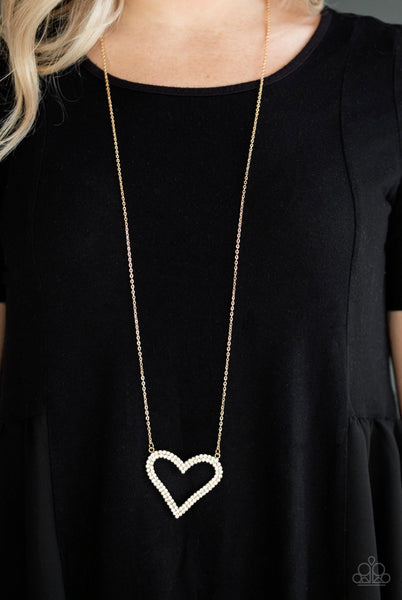 Pull Some HEART-Strings - Gold Necklaces