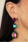 Extra Envious - Multi Earrings New Arrivals-Lovelee's Treasures-earrings,jewelry,multi,multicolored,oil spill,standard post fitting