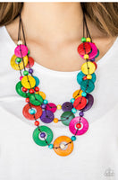 Catalina Coastin - Multi Necklaces-Lovelee's Treasures -multi,multicolored,necklaces,wooden