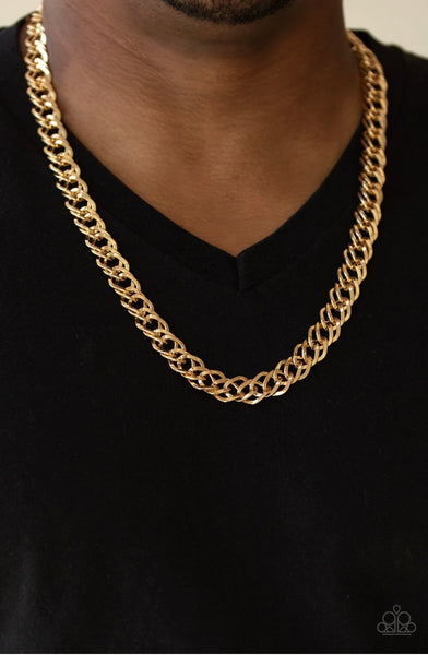Undefeated - Gold Necklaces Men-Lovelee's Treasures-gold,jewelry,men
