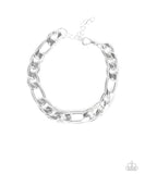 Paparazzi ~ Home Team- Silver Bracelets  Men-Lovelee's Treasures-bracelets,jewelry,men,paparazzi,silver