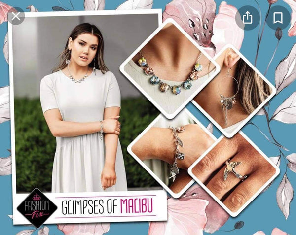 Glimpse of Malibu  Fashion Fix June 2021-Lovelee's Treasures-complete trend,fashion fix 4 piece set,glimpses of Malibu,jewelry