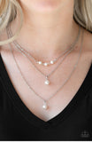 High Heels and Hustle - white  Necklaces-Lovelee's Treasures-jewelry,layered,necklaces,pearls,white