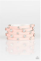 Paparazzi ~ Rhinestone Reputation - Pink Bracelets-Lovelee's Treasures-bracelets,jewelry,pink,white rhinestones