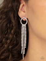 Endless Sheen - White  Earrings-Lovelee's Treasures-bling,earrings,jewelry,white