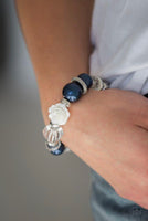 Here I Am - Blue Bracelets-Lovelee's Treasures-blue,bracelets,jewelry,stretchy band