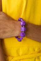 Summer Excursion - Purple Necklace and Bracelet Set