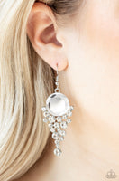 Elegantly Effervescent - White Earrings