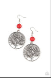 Bountiful Branches - Red Earrings