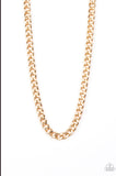 Paparazzi ~ Alpha - Gold  Bracelets  Men-Lovelee's Treasures-bracelets,gold,jewelry,men,paparazzi